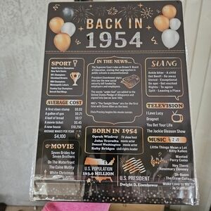 1954 Retro Party Acrylic Poster - Birthday Anniversary Keepsake